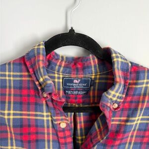 Vineyard Vines Murray Shirt Mens Large Slim Fit Plaid Flannel Button Down L